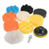 Buffing Pad Kit: 3-in Compound Drill Buffing Sponge Pads (11 Pcs)